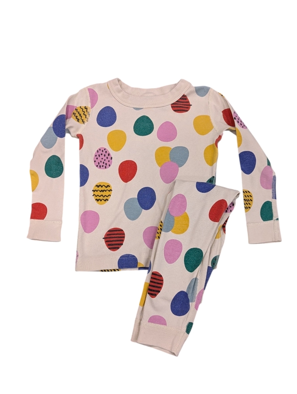 Hanna Andersson Kids Easter Egg Long John Cotton Pajamas Kids Boy Girl 100 4 4T